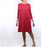 Narrative Apparel DRESS, KNIT DBL ZIP 3/4SLEEVE TOMATO HEATHER WMNS XSM D/S - WDBDZ0123