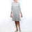 Narrative Apparel DRESS, KNIT DBL-ZIP 3/4SLEEVE HEATHER TAUPE WMNS LG D/S - WDBDZ0421