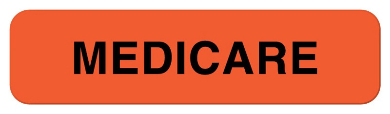Medical Labels - Medicare Insurance Label, 1-1/4" x 5/16"