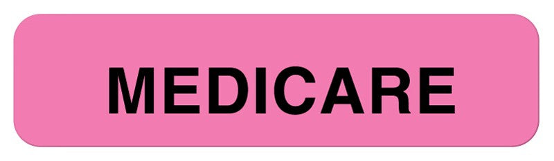 Medical Labels - Medicare Insurance Label, 1-1/4" x 5/16"