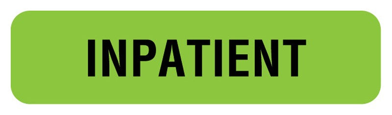 Medical Labels - Inpatient Chart Label, 1-1/4" x 5/16"