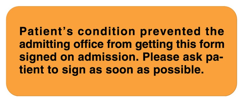 Medical Labels - Consent & Form Label, 2-1/4" x 7/8"
