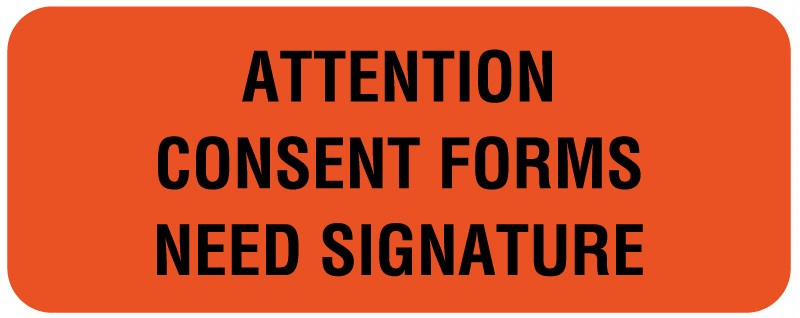 Medical Labels - Consent & Form Label, 2-1/4" x 7/8"