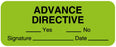Medical Labels - Advance Directive Label, 2-1/4" x 7/8"