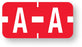 Medical Labels - Alpha File Folder Label - Tab Compatible, 1" x 1/2"