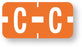 Medical Labels - Alpha File Folder Label - Tab Compatible, 1" x 1/2"