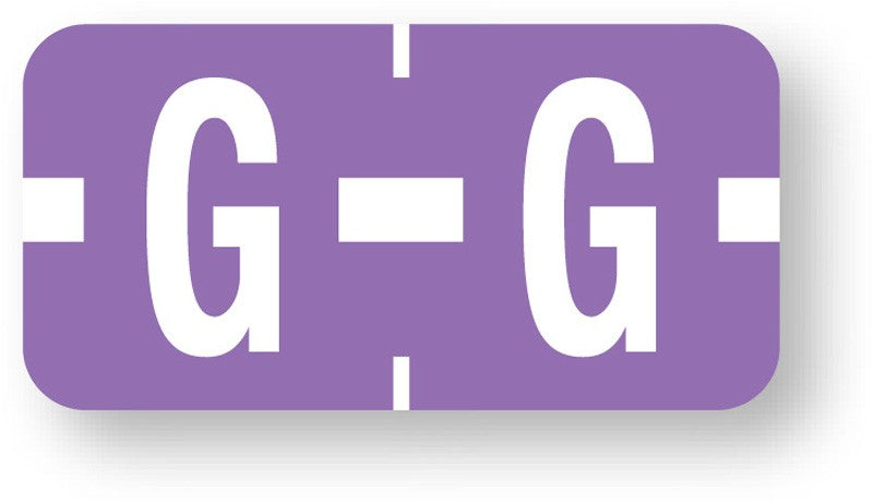 Medical Labels - Alpha File Folder Label - Tab Compatible, 1" x 1/2"