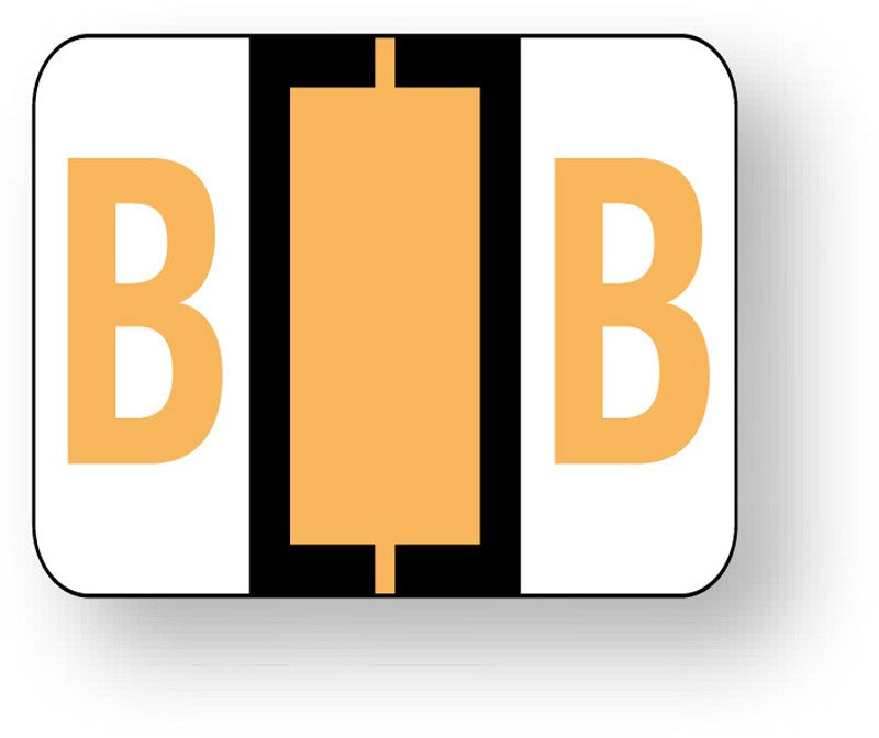 Medical Labels - Alpha File Folder Label - Tab and Smead BCCR Compatible - Light Orange, 1-1/4" x 1"