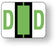Medical Labels - Alpha File Folder Label - Tab and Smead BCCR Compatible - Light Green, 1-1/4" x 1"