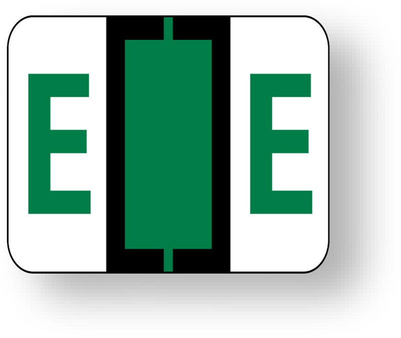 Medical Labels - Alpha File Folder Label - Tab and Smead BCCR Compatible - Dark Green, 1-1/4" x 1"