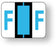 Medical Labels - Alpha File Folder Label - Tab and Smead BCCR Compatible - Blue, 1-1/4" x 1"