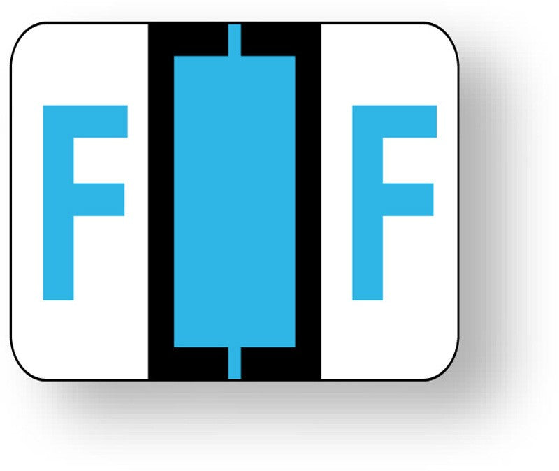 Medical Labels - Alpha File Folder Label - Tab and Smead BCCR Compatible - Blue, 1-1/4" x 1"