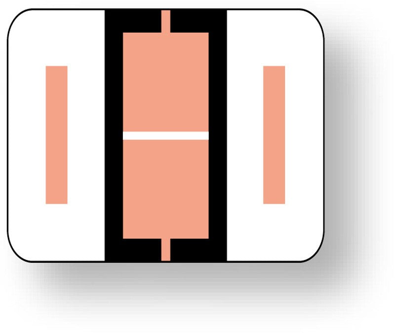 Medical Labels - Alpha File Folder Label - Tab and Smead BCCR Compatible - Pink, 1-1/4" x 1"