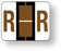 Medical Labels - Alpha File Folder Label - Tab and Smead BCCR Compatible - Brown, 1-1/4" x 1"