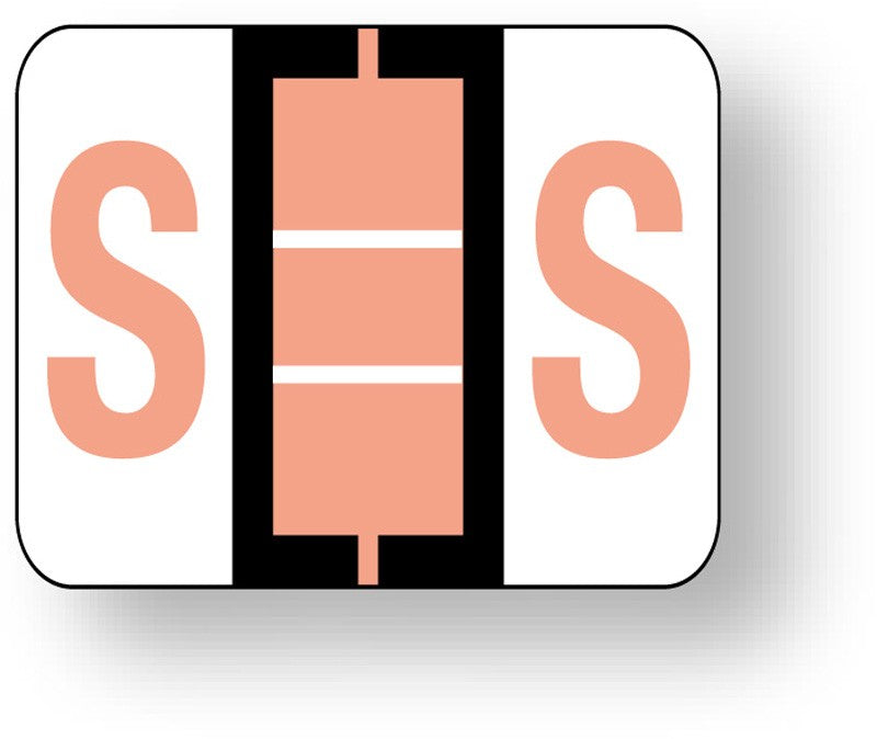 Medical Labels - Alpha File Folder Label - Tab and Smead BCCR Compatible - Pink, 1-1/4" x 1"