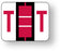 Medical Labels - Alpha File Folder Label - Tab and Smead BCCR Compatible - Red, 1-1/4" x 1"