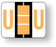 Medical Labels - Alpha File Folder Label - Tab and Smead BCCR Compatible - Light Orange, 1-1/4" x 1"