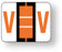 Medical Labels - Alpha File Folder Label - Tab and Smead BCCR Compatible - Dark Orange, 1-1/4" x 1"