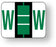 Medical Labels - Alpha File Folder Label - Tab and Smead BCCR Compatible - Dark Green, 1-1/4" x 1"