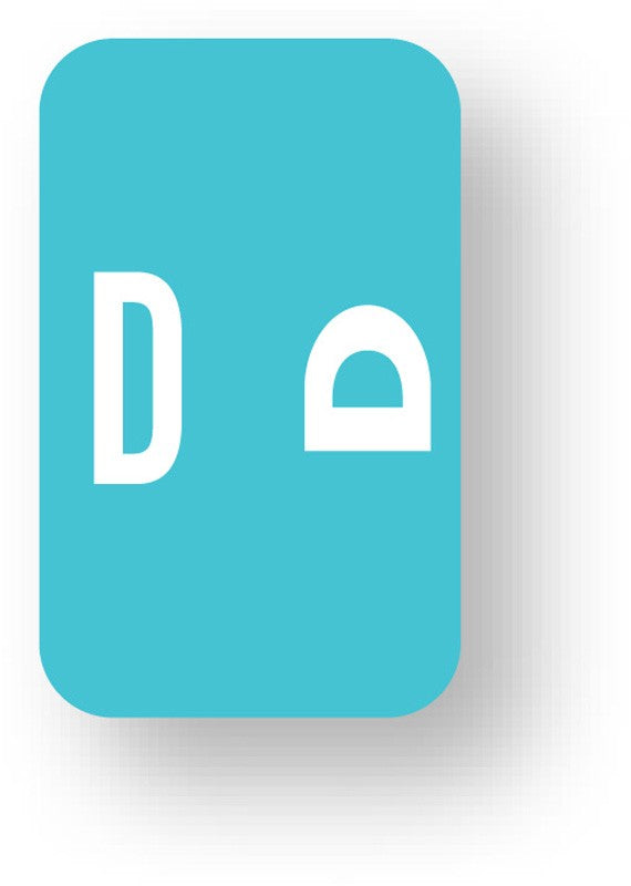 Medical Labels - Alpha File Folder Label - Smead ACC Compatible Series, 1" x 1-5/8"