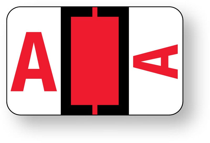 Medical Labels - Alpha File Folder Label - Ident-A-File Labeling System Side and Top Tab, 1-5/8" x 1"