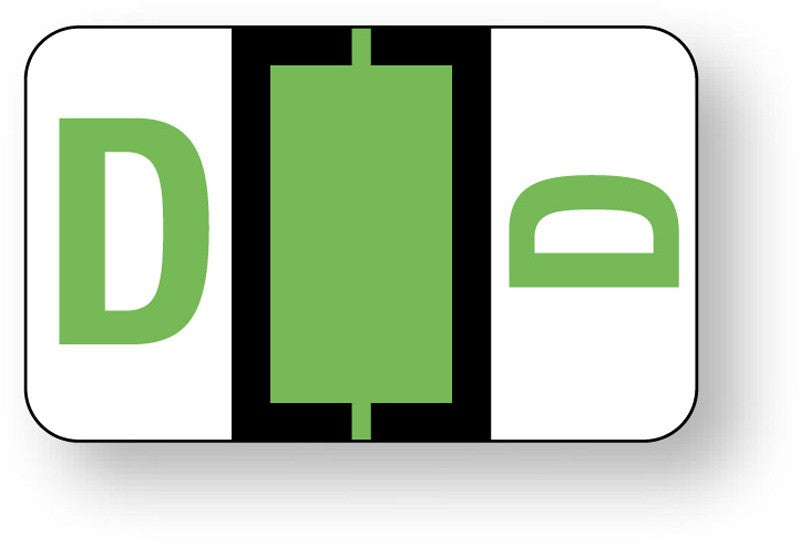 Medical Labels - Alpha File Folder Label - Ident-A-File Labeling System Side and Top Tab, 1-5/8" x 1"