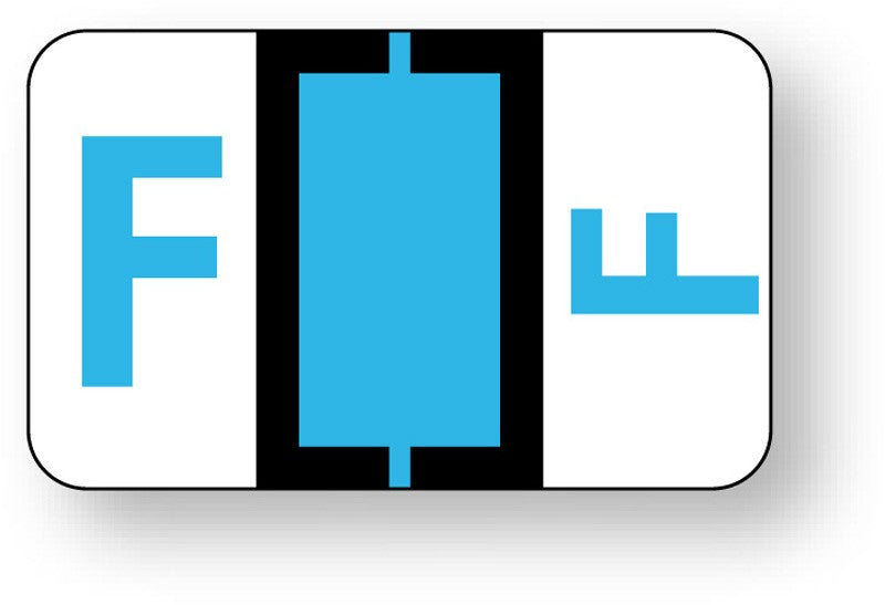 Medical Labels - Alpha File Folder Label - Ident-A-File Labeling System Side and Top Tab, 1-5/8" x 1"