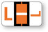 Medical Labels - Alpha File Folder Label - Ident-A-File Labeling System Side and Top Tab, 1-5/8" x 1"