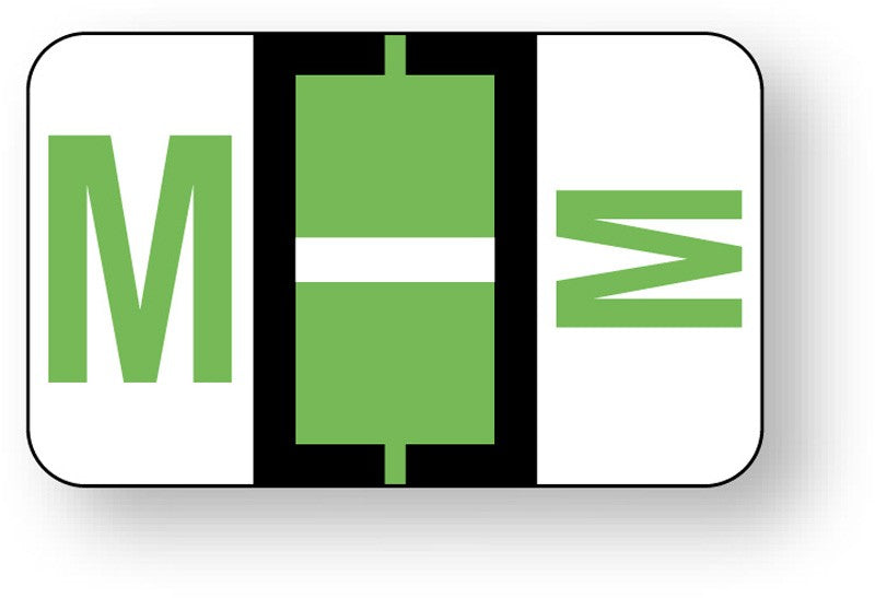 Medical Labels - Alpha File Folder Label - Ident-A-File Labeling System Side and Top Tab, 1-5/8" x 1"
