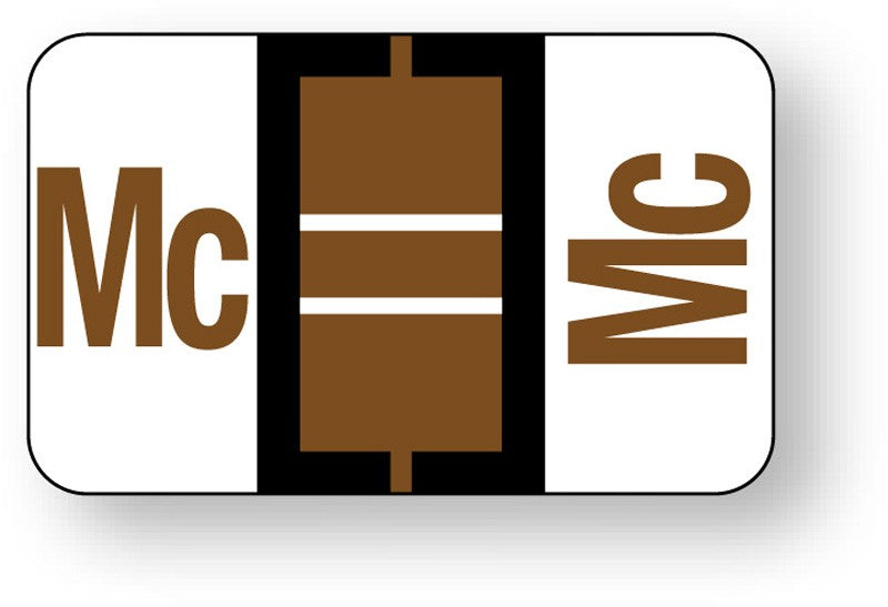 Medical Labels - Alpha File Folder Label - Ident-A-File Labeling System Side and Top Tab, 1-5/8" x 1"