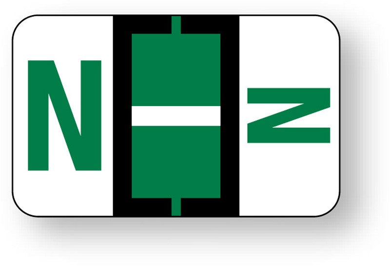 Medical Labels - Alpha File Folder Label - Ident-A-File Labeling System Side and Top Tab, 1-5/8" x 1"