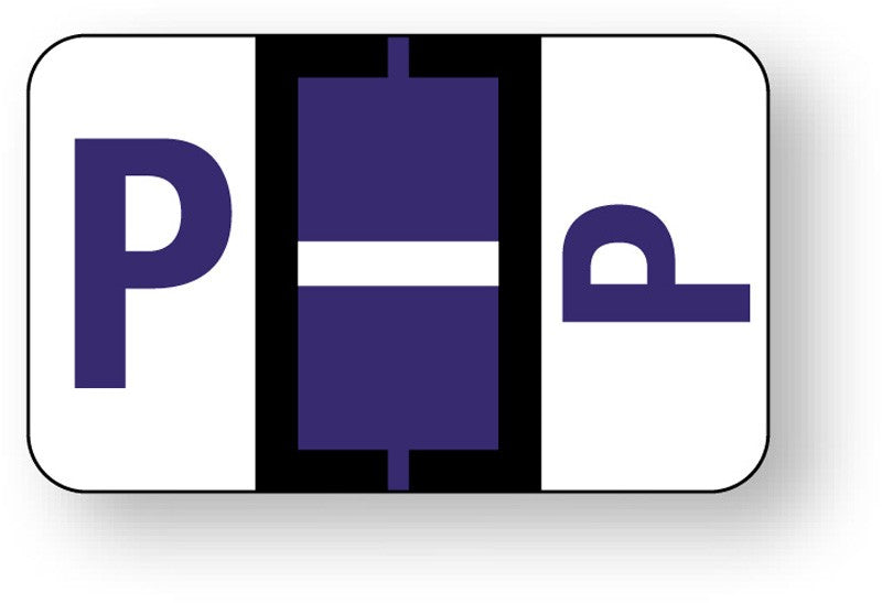 Medical Labels - Alpha File Folder Label - Ident-A-File Labeling System Side and Top Tab, 1-5/8" x 1"