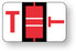 Medical Labels - Alpha File Folder Label - Ident-A-File Labeling System Side and Top Tab, 1-5/8" x 1"