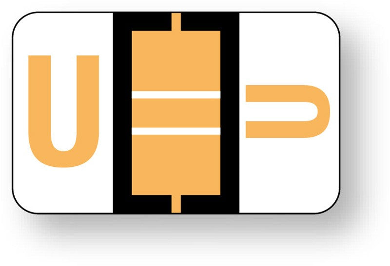 Medical Labels - Alpha File Folder Label - Ident-A-File Labeling System Side and Top Tab, 1-5/8" x 1"