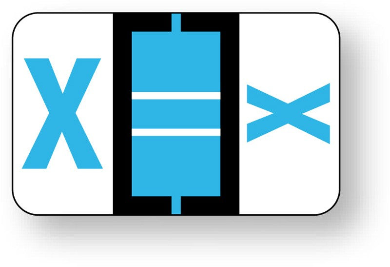 Medical Labels - Alpha File Folder Label - Ident-A-File Labeling System Side and Top Tab, 1-5/8" x 1"