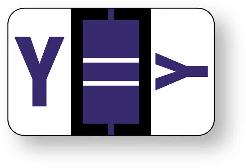 Medical Labels - Alpha File Folder Label - Ident-A-File Labeling System Side and Top Tab, 1-5/8" x 1"