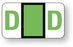 Medical Labels - Alpha File Folder Label - Jeter 5100 Compatible Series, 1-5/8" x 15/16"
