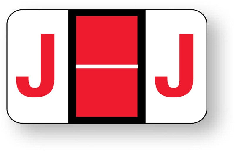 Medical Labels - Alpha File Folder Label - Jeter 5100 Compatible Series, 1-5/8" x 15/16"