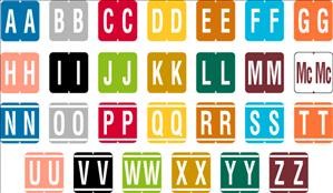 Medical Labels - Starter Kit for Alpha File Folder Labels - VRE Compatible, 1-1/4" x 1-5/16"