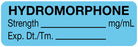 Medical Labels - Anesthesia Label, Hydromorphone mg/mL, 1-1/2" x 1/2"