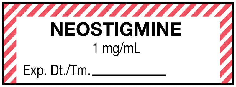 Medical Labels - Anesthesia Label, Neostigmine 1 mg/mL, 610, 1-1/2" x 1/2"