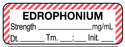 Medical Labels - Anesthesia Label, Edrophonium mg/mL Date Time Initial, 1-1/2" x 1/2"