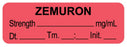 Medical Labels - Anesthesia Label, Zemuron mg/mL DTI 1-1/2" x 1/2"