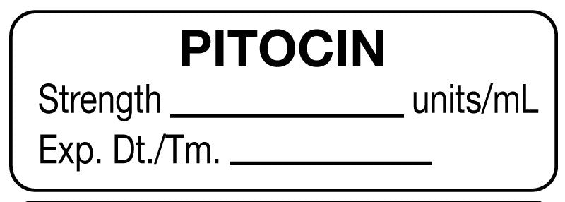 Medical Labels - Anesthesia Label, Pitocin units/mL, 1-1/2" x 1/2"