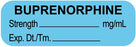 Medical Labels - Anesthesia Label, Buprenorphine mg/mL, 1-1/2" x 1/2"