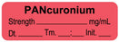 Medical Labels - Anesthesia Label, Pancuronium mg/mL Date Time Initial, 1-1/2" x 1/2"