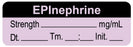 Medical Labels - Anesthesia Label, Epinephrine mg/mL Date Time Initial, 1-1/2" x 1/2"