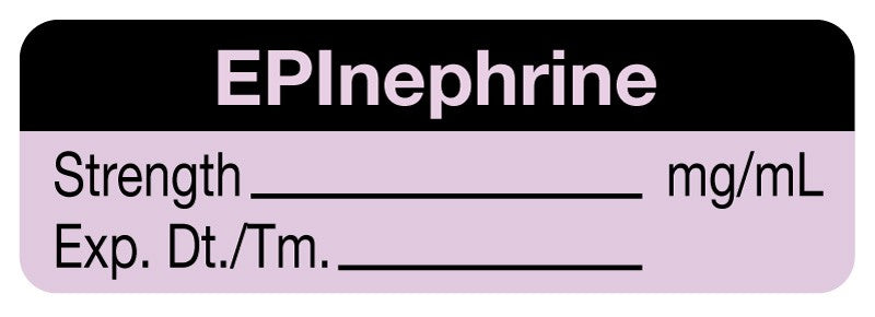 Medical Labels - Anesthesia Label, EPInephrine mg/mL, 1-1/2" x 1/2"