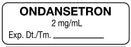 Medical Labels - Anesthesia Label, Ondansetron 2 mg/mL, 1-1/2" x 1/2"