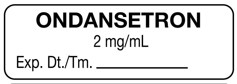 Medical Labels - Anesthesia Label, Ondansetron 2 mg/mL, 1-1/2" x 1/2"